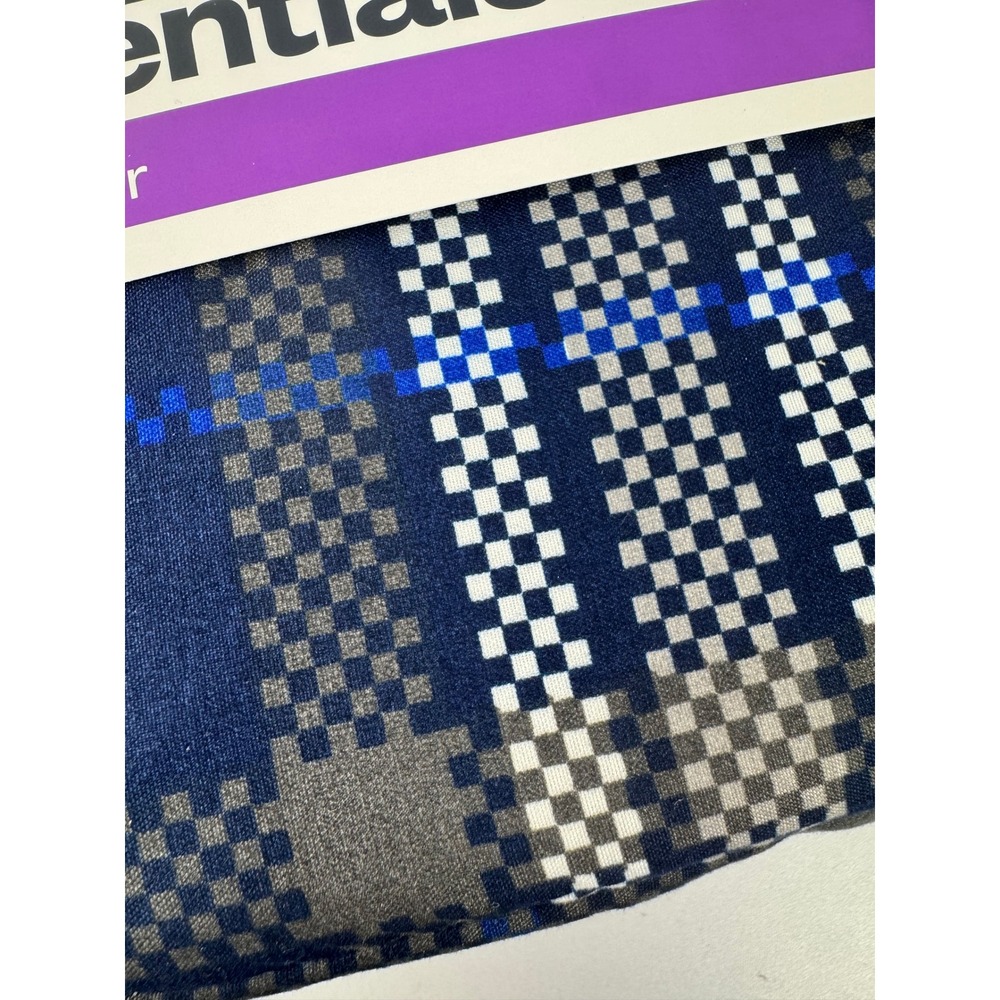 Room Essentials Twin XL Sheet Set Navy Blue Gray Plaid Microfiber 3 Piece NEW - Picture 10 of 10